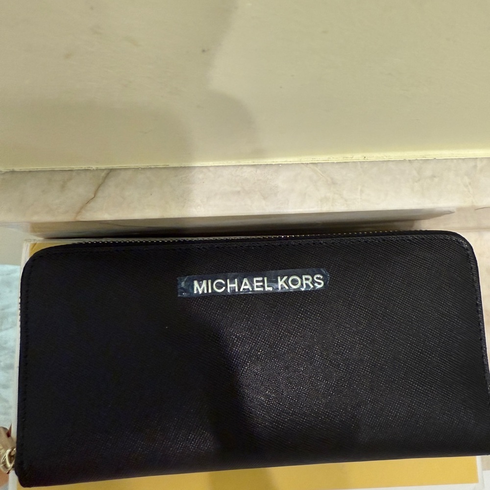 Michael Kors Black Zip-Around Wallet